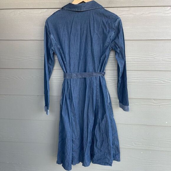 Brooks Brothers denim belted A line dress - Picture 6 of 8